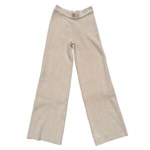 NWT Mable Botique Wide Leg Knitted Lounge Viscose Tan Pants Size Small